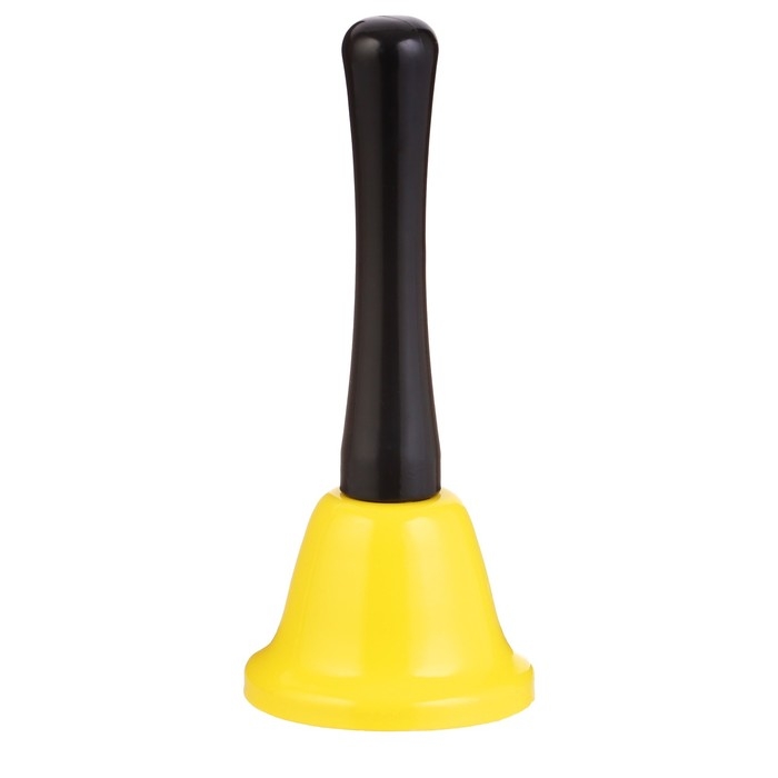 Колокольчик настольный, желтый, 12.5 х 5.2 см Колокольчик настольный, желтый, 12.5 х 5.2 см