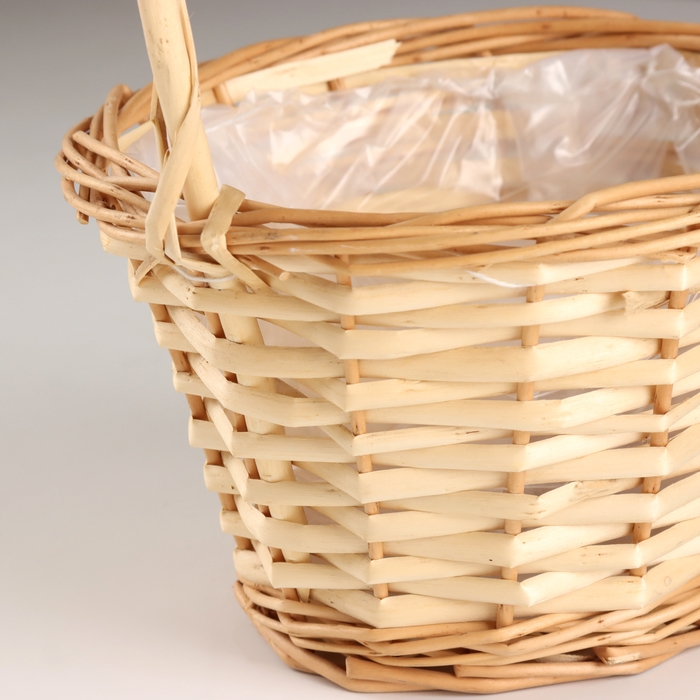 Корзина плетеная, D19x12xH35 см, натуральный, ива Корзина плетеная, D19x12xH35 см, натуральный, ива
