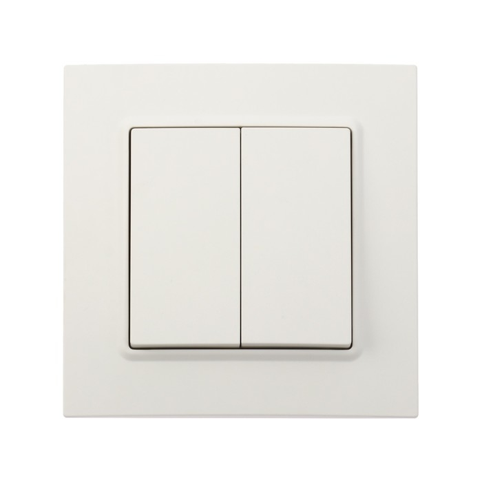 Выключатель TOT Elegant, 10 А, 2 кл., скрытый, белый