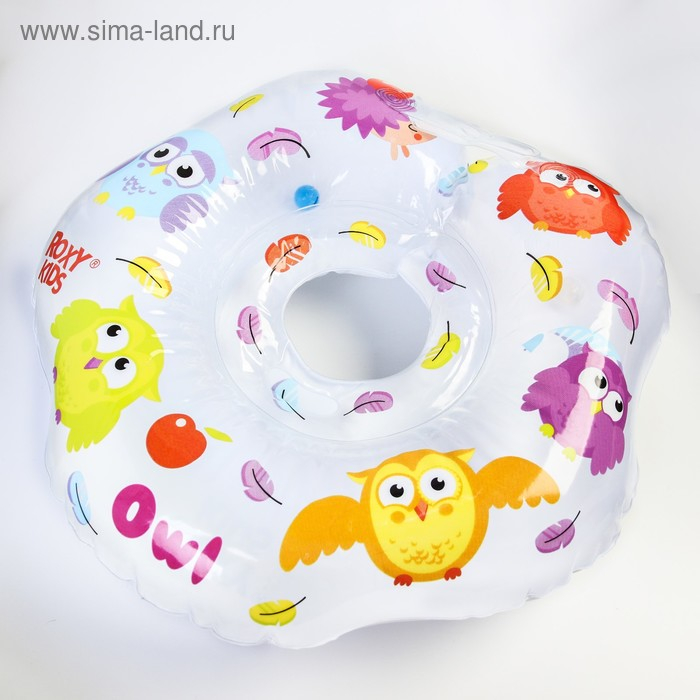 Круг для плавания на шею Owl, «Птички», надувной, с ручками, цвет белый Круг для плавания на шею Owl, «Птички», надувной, с ручками, цвет белый