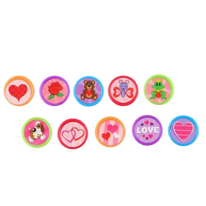 Печать цветная «Романтика», набор 10 шт., МИКС Печать цветная «Романтика», набор 10 шт., МИКС