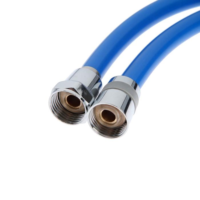 Душевой шланг ZEIN Z11PB, 150 см, антиперекручивание, латунные гайки, синий Душевой шланг ZEIN Z11PB, 150 см, антиперекручивание, латунные гайки, синий