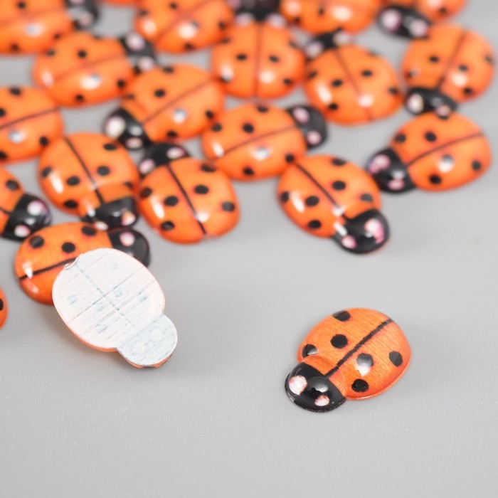 Декор для творчества Декор для творчества "Божья коровка" (уп. 50 шт.) 9х13 мм, оранжевый