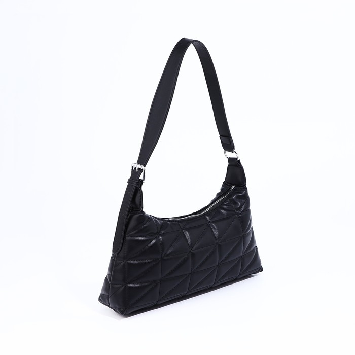 Сумка-багет на молнии, цвет чёрный Сумка-багет на молнии, цвет чёрный