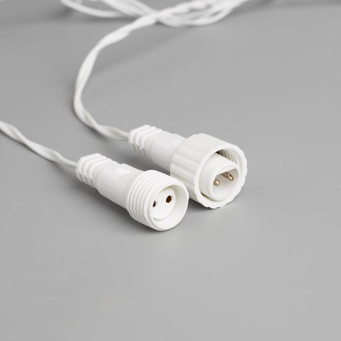 Гирлянда «Нить» 10 м, IP44, УМС, белая нить, 100 LED, свечение мульти, 8 режимов, 24 В