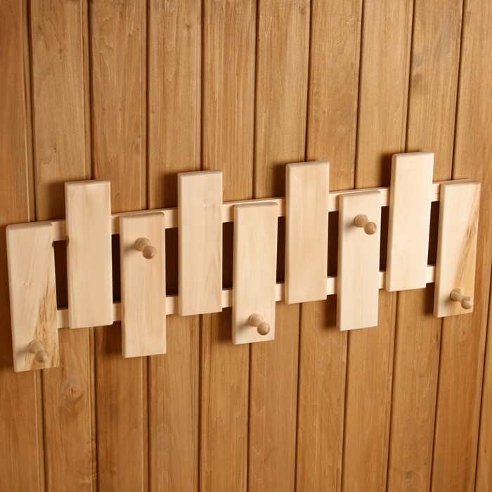 Вешалка оригинальная 5 крючков 79х30х3см, липа Вешалка оригинальная 5 крючков 79х30х3см, липа "Добропаровъ"