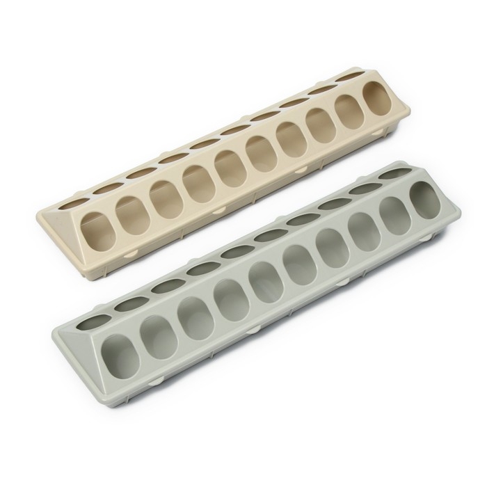 Кормушка-поилка для перепелов, 20 ячеек, лотковая, пластик, цвет МИКС Кормушка-поилка для перепелов, 20 ячеек, лотковая, пластик, цвет МИКС