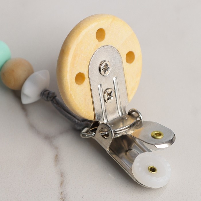 Подарочный набор: Держатель для соски и прорезыватель, мятный, Крошка Я