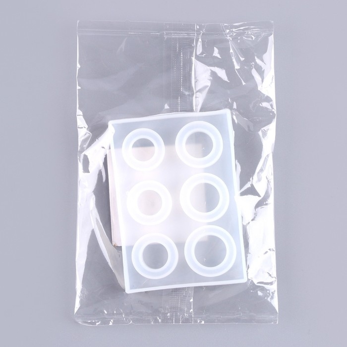 Форма силиконовая универсальная «Кольцо» 6 форм, размер 1 шт. — 2 см; 1,8 см