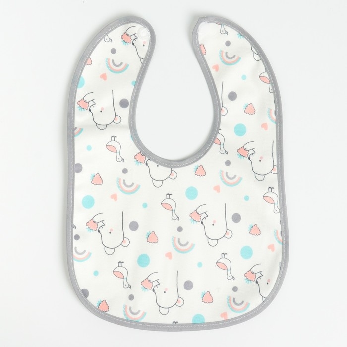 Набор детских слюнявчиков Крошка Я, 3 шт. + подарок, 29х20 см., цвет бирюзовый, розовый, серый Набор детских слюнявчиков Крошка Я, 3 шт. + подарок, 29х20 см., цвет бирюзовый, розовый, серый