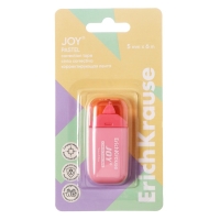 Корректирующая лента 5 мм х 6 м, ErichKrause JOY Pastel, компактный размер, защитный колпачок, микс, блистер