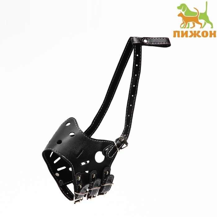 Намордник из прессованной кожи регулируемый, №3, ДН 6,8 см, ОМ 21-28 см, чёрный Намордник из прессованной кожи регулируемый, №3, ДН 6,8 см, ОМ 21-28 см, чёрный