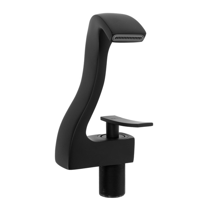 Смеситель для раковины ZEIN Z3809, дизайнерский, однорычажный, высота излива 14 см, черный Смеситель для раковины ZEIN Z3809, дизайнерский, однорычажный, высота излива 14 см, черный