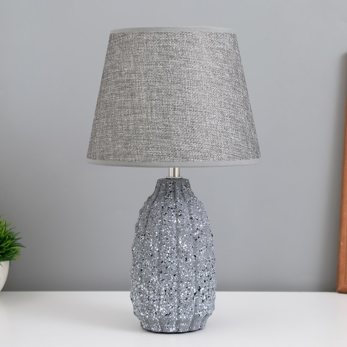 Лампа настольная Лампа настольная "Баожэй" 1х40Вт Е14 серый 20х20х34см