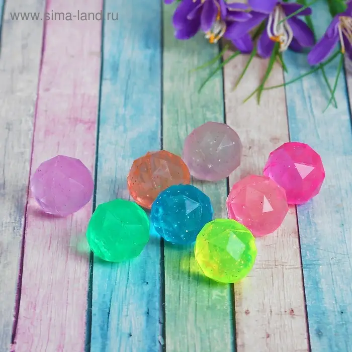Мяч каучуковый «Кристал», 2,5 см, цвета МИКС Мяч каучуковый «Кристал», 2,5 см, цвета МИКС