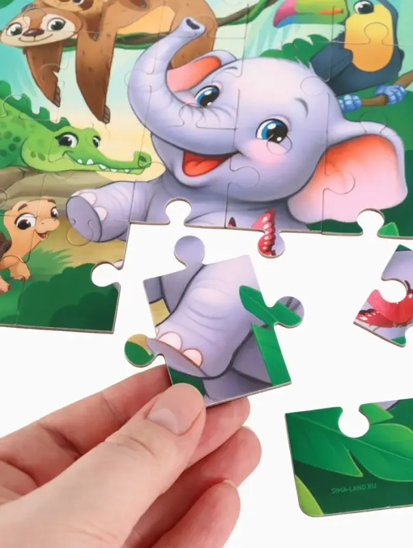 Магнитные пазлы для малышей &laquo;Зверята&raquo;, книга 3 в 1, Крошка Я