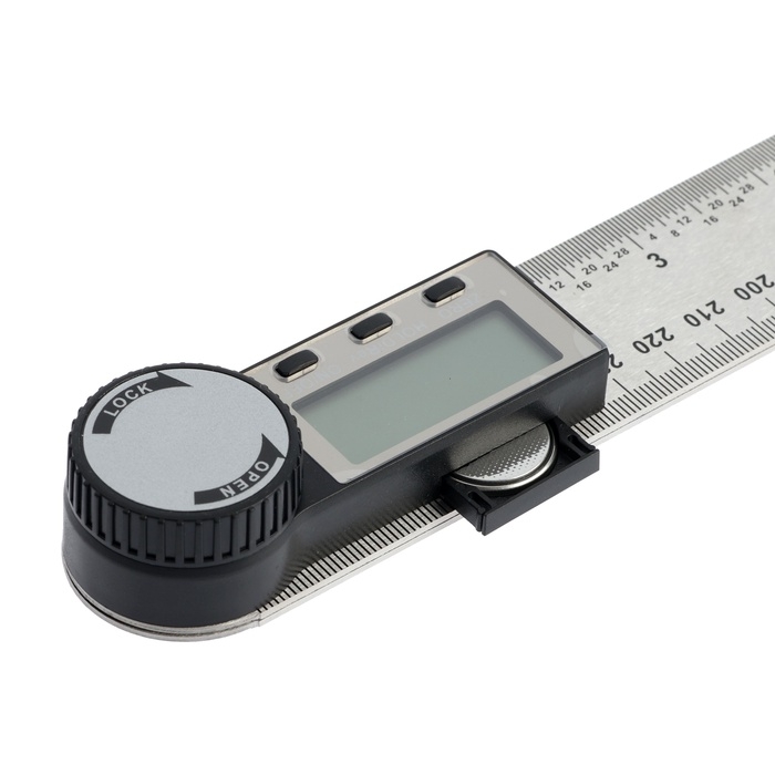 Угломер электронный ТУНДРА, нержавеющая сталь, 300 мм Угломер электронный ТУНДРА, нержавеющая сталь, 300 мм