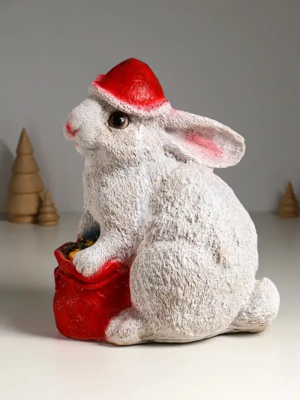 Копилка Копилка "Зайчик с мешком" с глиттером, 28 см,