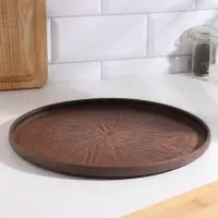 Блюдо для пиццы &laquo;Гладь&lrm;&lrm;&raquo;, 28&times;2.5 см, красная глина