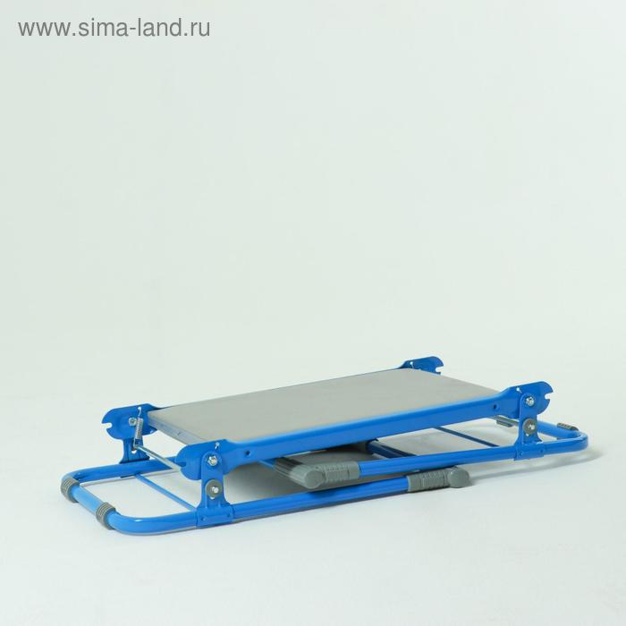 Скамейка-перевёртыш садовая 56х30х42,5 см, голубая, макс.нагрузка 100 кг, с мягким сиденьем Скамейка-перевёртыш садовая 56х30х42,5 см, голубая, макс.нагрузка 100 кг, с мягким сиденьем