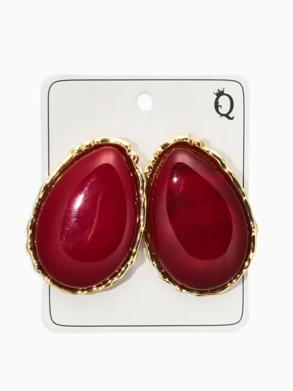 Серьги &laquo;Винтаж&raquo;, капля, бордовые в золоте