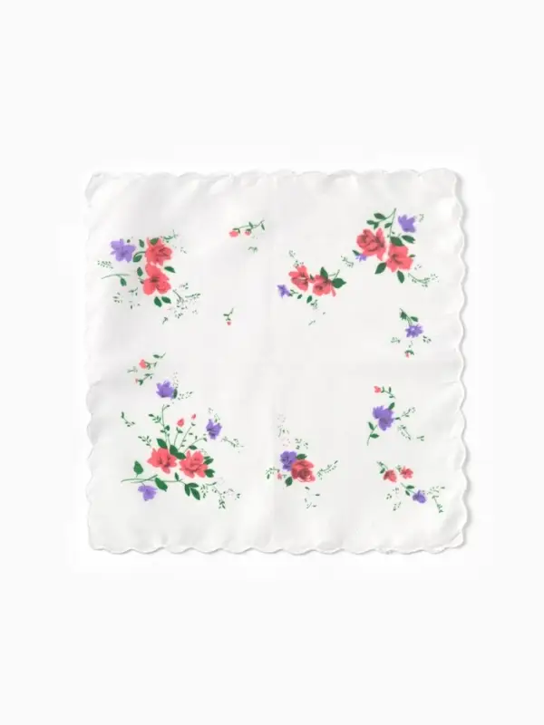 Платки носовые женские Экономь и Я  Платки носовые женские Экономь и Я "Полянка" 30*30 см, (набор 12 шт), рис. МИКС,100% пэ