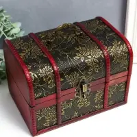 Шкатулка для украшений &laquo;Сундучок. Цветы и бамбук&raquo;, дерево, состаренная, 15&times;22&times;15.5 см, МИКС