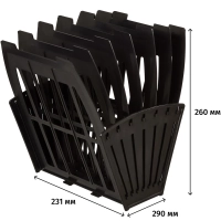 Лоток вертикальный Attache веер 6отделений 7секций черный