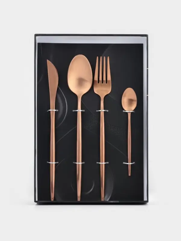 Набор столовых приборов из нержавеющей стали Magistro &laquo;Оску базис&raquo;, 4 предмета, цвет бронзовый