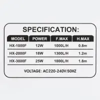 Фильтр внутренний Sea Star HX-1000F, 1000 л/ч, 12 Вт