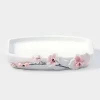 Аксессуары для ванной &laquo;Орхидея&raquo;, 3 предмета, дозатор 580 мл, мыльница, стакан