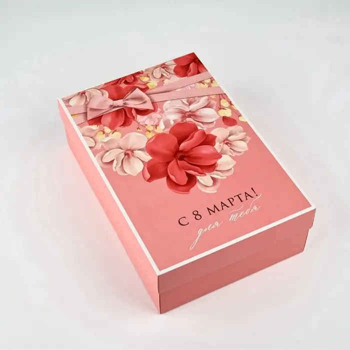 Коробка подарочная складная, упаковка, &laquo;С 8 марта&raquo;, 30&times;20&times;9 см