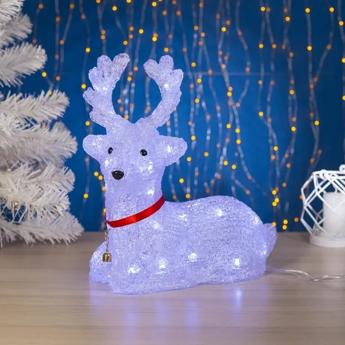 Светодиодная фигура &laquo;Оленёнок&raquo; 26&times;30&times;13 см, акрил, 30 LED, 220 В, свечение белое