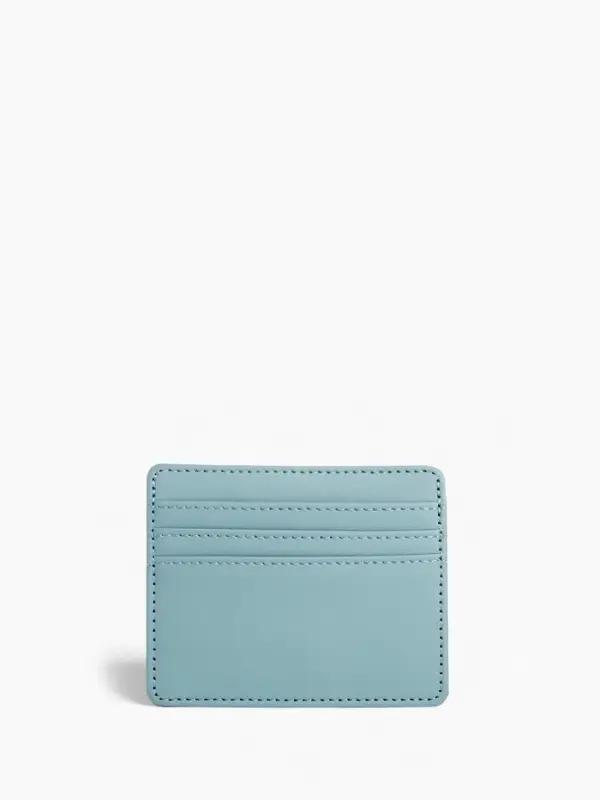 Картхолдер, на 3 карты, отделение для купюр, голубой