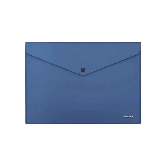 Папка-конверт на кнопке А4, 140 мкм, ErichKrause Fizzy Classic, полупрозрачная, МИКС