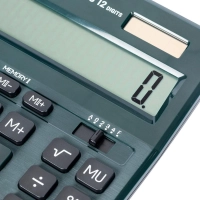 Калькулятор настольный ПОЛНОРАЗМ. Deli EM888F, 12-р,дв.пит.,202x159мм,т-зел