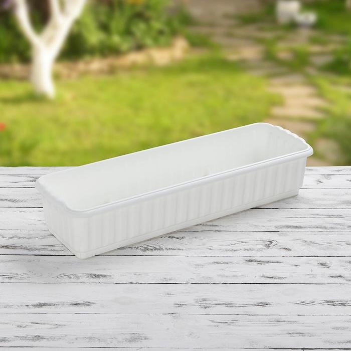 Ящик для цветов без дренажной решеткой, 12 л, МИКС Ящик для цветов без дренажной решеткой, 12 л, МИКС