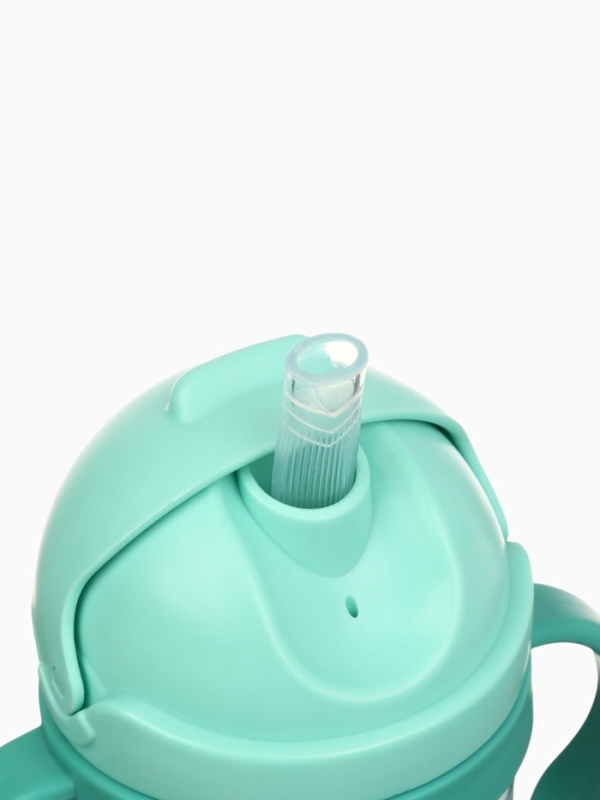 Mum&Baby, Поильник- непроливайка с трубочкой, дракоша, бирюзовый SL-07275B