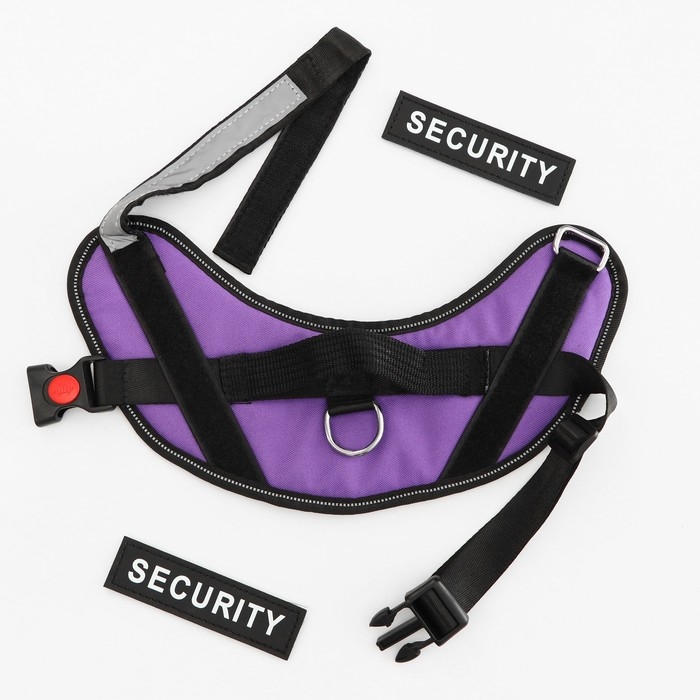 Шлейка К9 мягкая светоотражающая, размер S, ОГ 45-55 см, вес 5-12,5 кг, фиолетовая Шлейка К9 мягкая светоотражающая, размер S, ОГ 45-55 см, вес 5-12,5 кг, фиолетовая