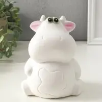 Копилка "Корова" 19 см, белая