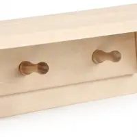 Полка - вешалка "Простая" 3 крючка 49х23х10 см