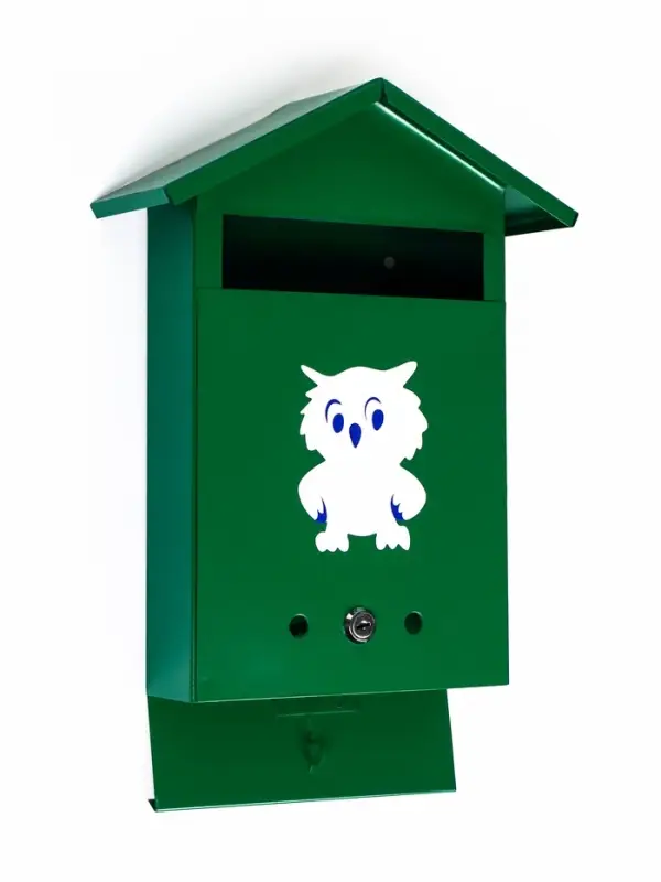 Ящик почтовый с замком, вертикальный Ящик почтовый с замком, вертикальный "Филин", зеленый