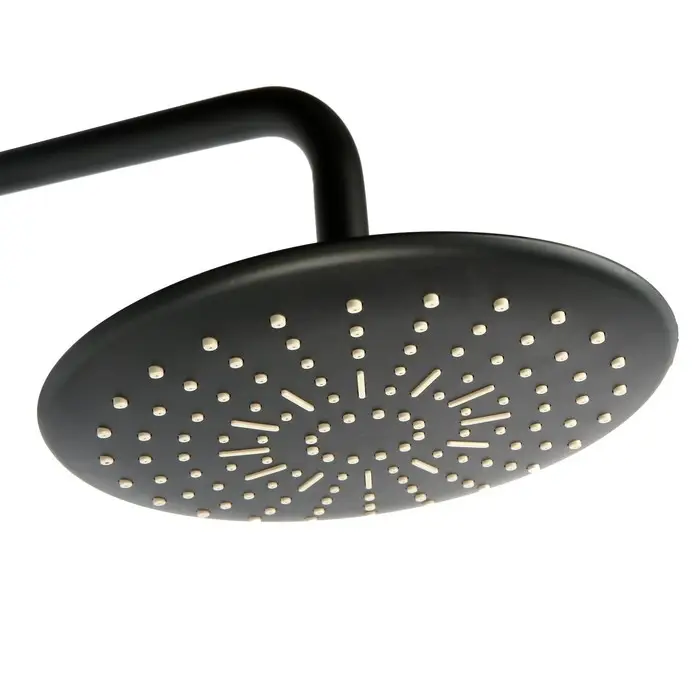 Душевая система ZEIN ZS-1BL, смеситель, тропическая и ручная лейка 3 режима, латунь, черная