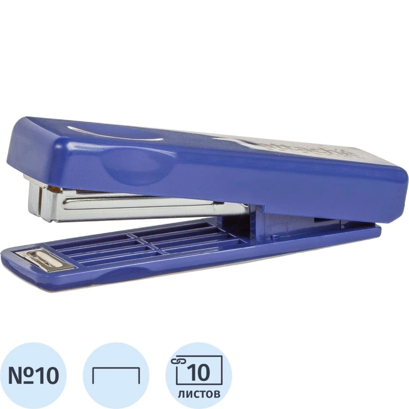 Степлер Attache Selection PSBL1010 (№10) до 10 лист., пластик, синий