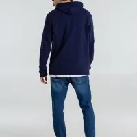 Толстовка с капюшоном унисекс Hoodie, темно-синяя, размер XS