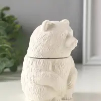 Шкатулка с крышкой для украшений &laquo;Медведь&raquo;, 11&times;7 см, гипс