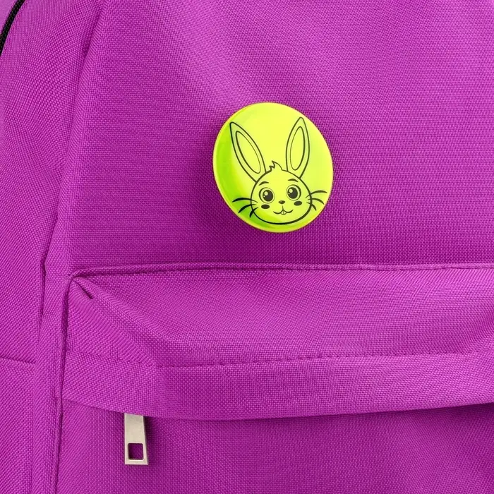 Светоотражающий значок «Зайка», d=5.8 см, МИКС Светоотражающий значок «Зайка», d=5.8 см, МИКС