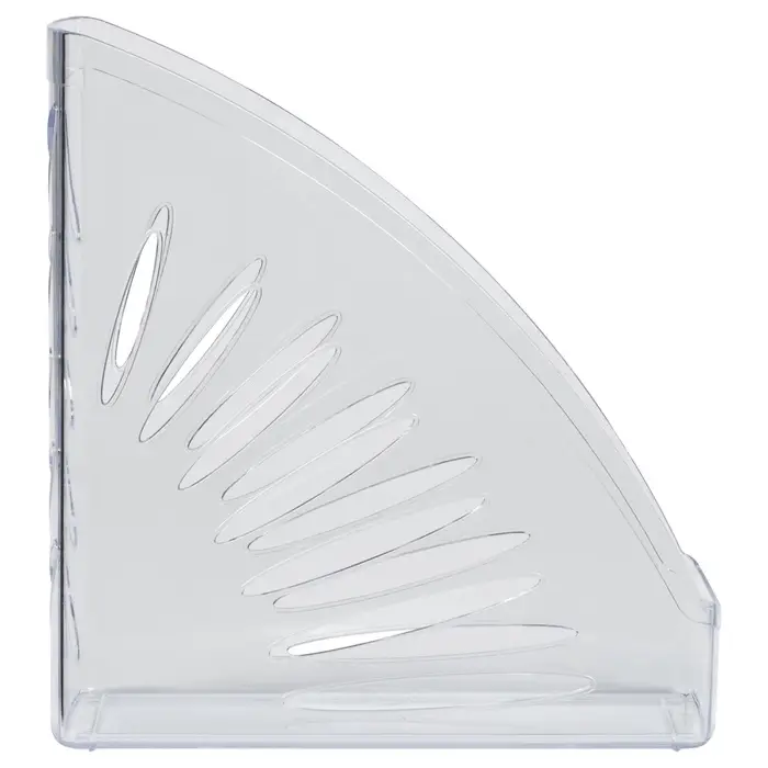 Лоток для бумаг Стамм &laquo;Лидер&raquo;, А4, вертикальный, 1 отделение, прозрачный, ширина 110 мм