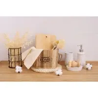 Щётка для посуды Доляна Meli, 8×6,5×29 см, бамбуковая ручка, цвет бежевый