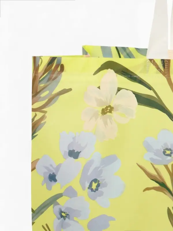 Сумка для покупок &laquo;Полевой букет&raquo;, многоразовая, зелёная